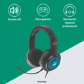 Cascos gaming con luz RGB