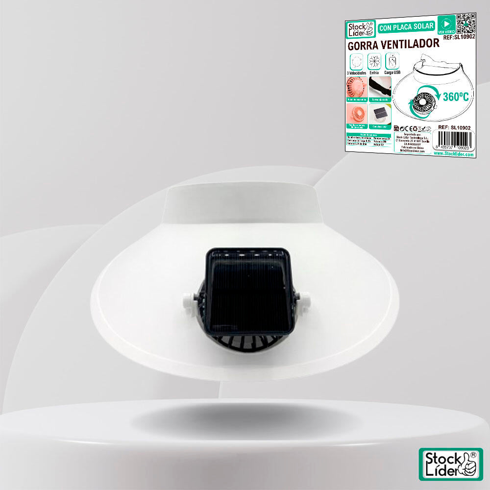 Gorra Ventilador USB Recargable para Verano