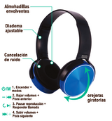 Auriculares Bluetooth Plegables con Sonido Estéreo y Graves Profundos