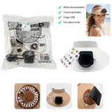 Gorra Ventilador USB Recargable para Verano