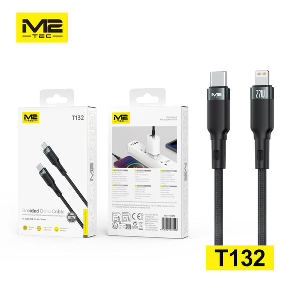 Cable USB-A a Lightning, 27W, 1M, M2TEC